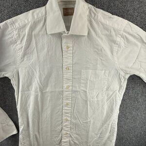 Gitman Bros *** Pinpoint Cotton Oxford 15 33 Point USA White Long Sleeve Men